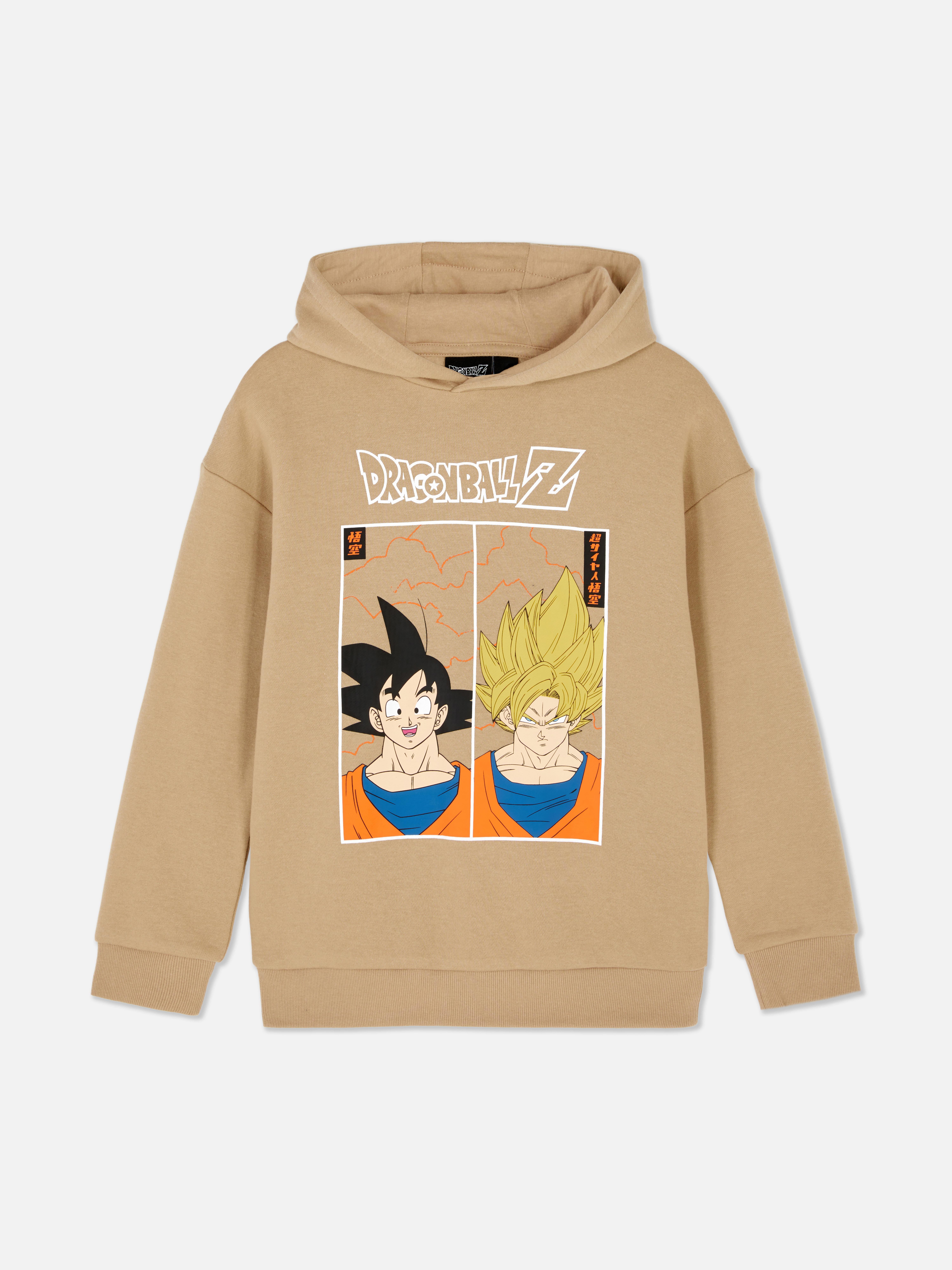 Hanorac cu glugă Dragon Ball Z Goku Un hanorac cu manșete striate și imprimeu Dragon Ball Z