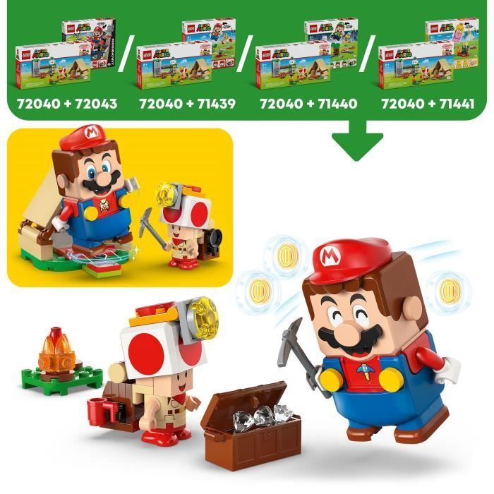 LEGO Super Mario 72040 Campement du Capitaine Toad - Jouet de Construction dès 6 ans