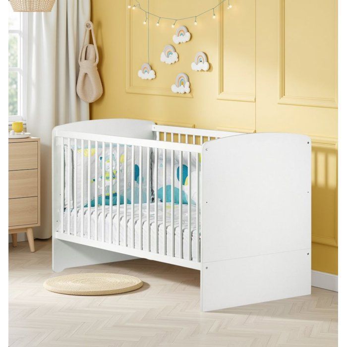 Cama convertible - 140x70cm - Babyprice Basic - Madera blanca
