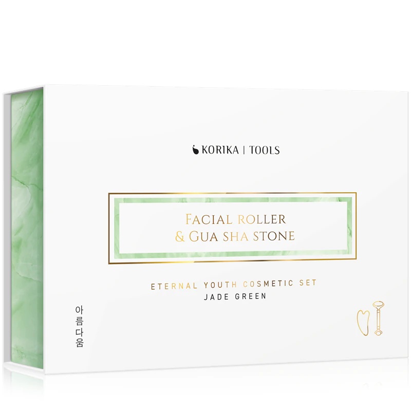 KORIKA Tools Face Roller & Gua Sha Jade Green