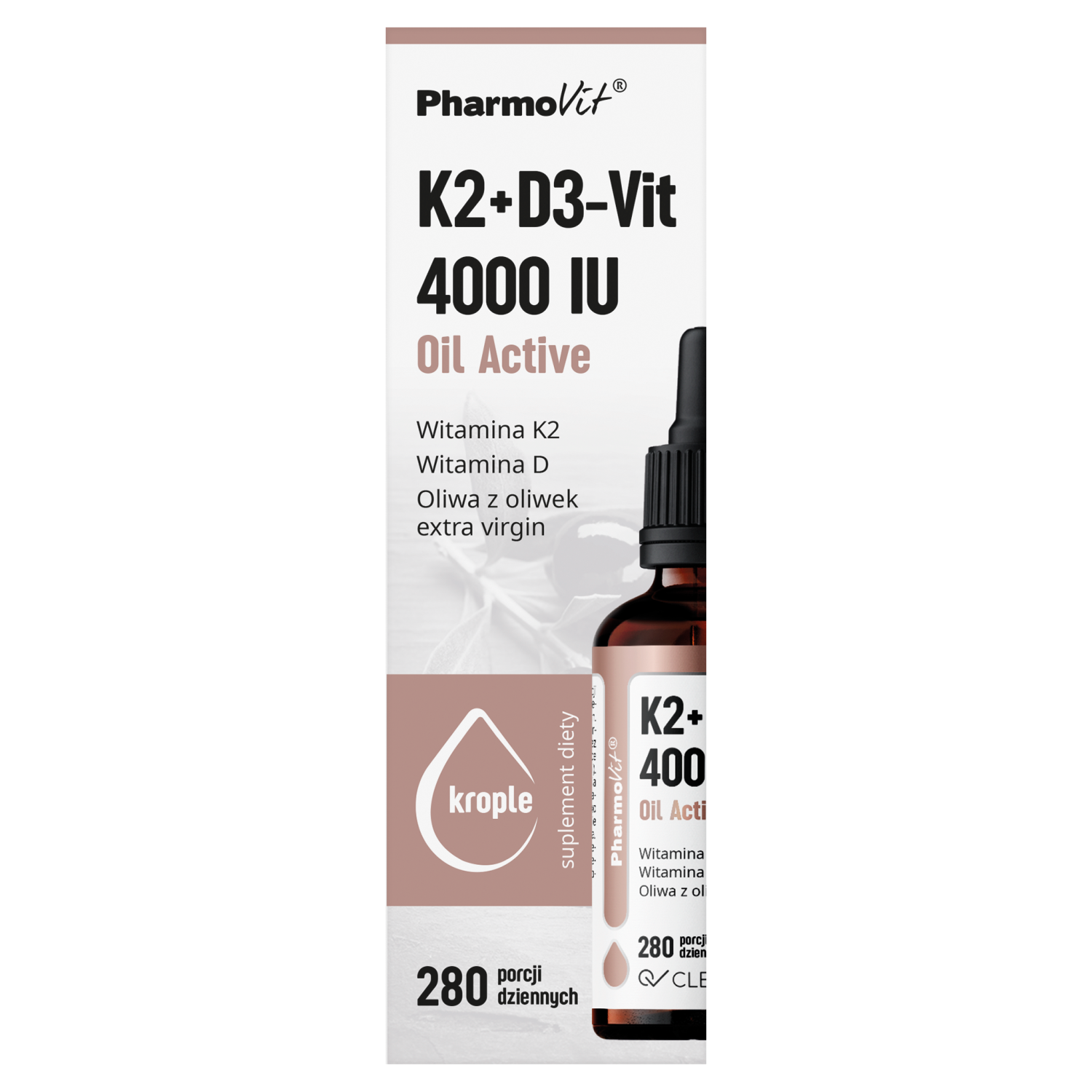 Pharmavit K2+D3 - Vitamina 4000 UI aceite activo