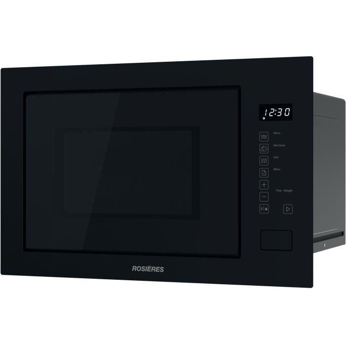 Microondas con grill integrable - ROSIERES - RO38FL7N25LWB - Negro - 25 L - 59,5 x 36,8 x 38,5 cm