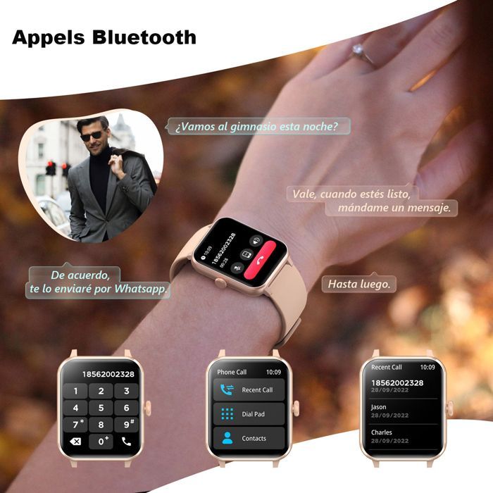 Smartwatch da donna con schermo HD da 1,85