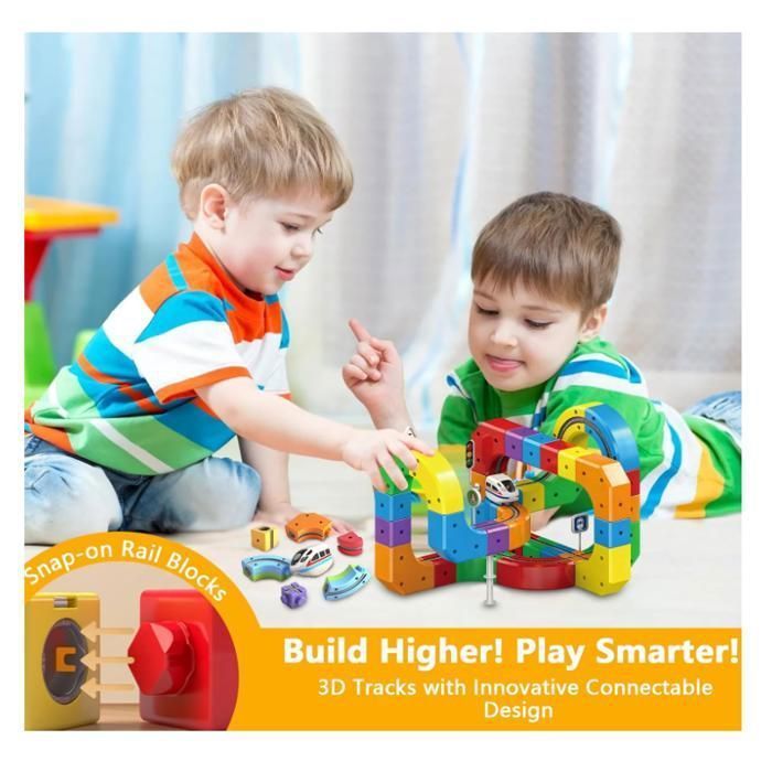 3pcs Magnetic Electric Train Set, Flexible Construction Track Set, Children's Gift for Christmas Birthday (51Pcs)