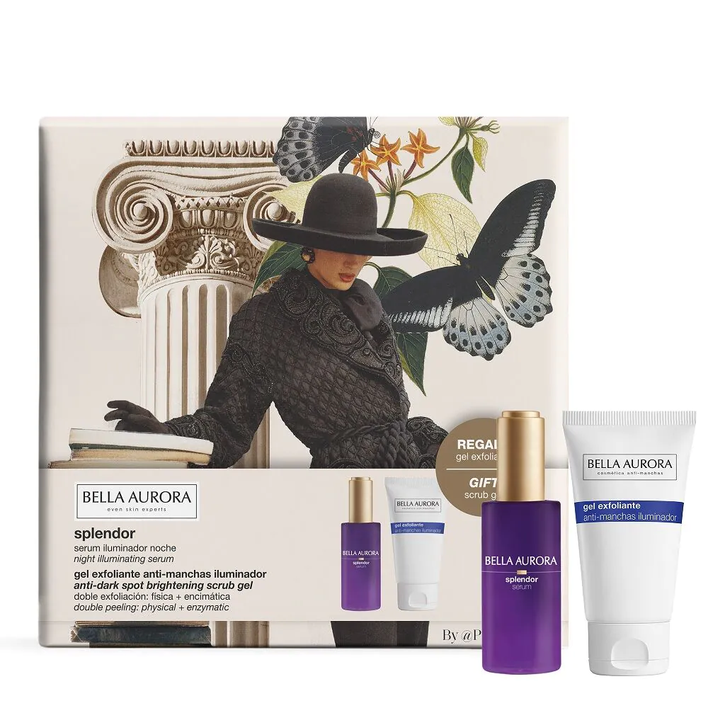 Bella Aurora Zestaw Splendor Serum na noc 30ml + Scrub Gel 75ml
