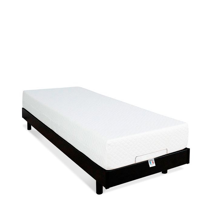 Conjunto de colchón de espuma viscoelástica + base de cama eléctrica flexible de 80x200 cm