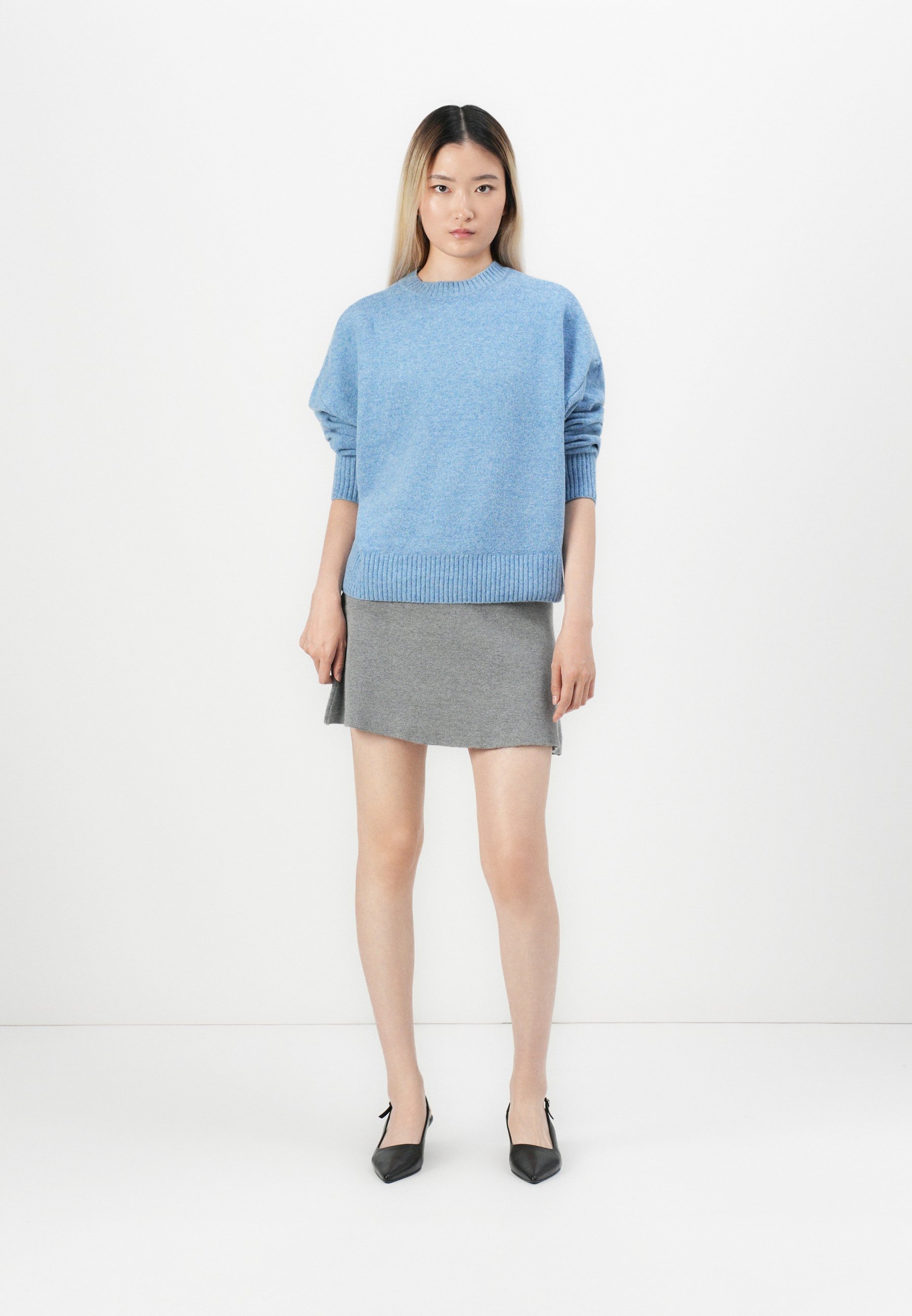 Vero Moda VMSABA SKATER - A-Linien-Rock - mittelgrau meliert