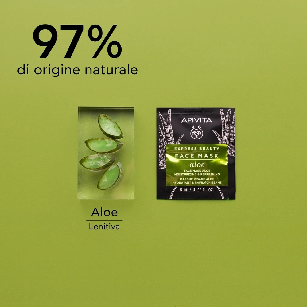 APIVITA Apivita Express Aloe 2 x 8 ml niisutav näomask