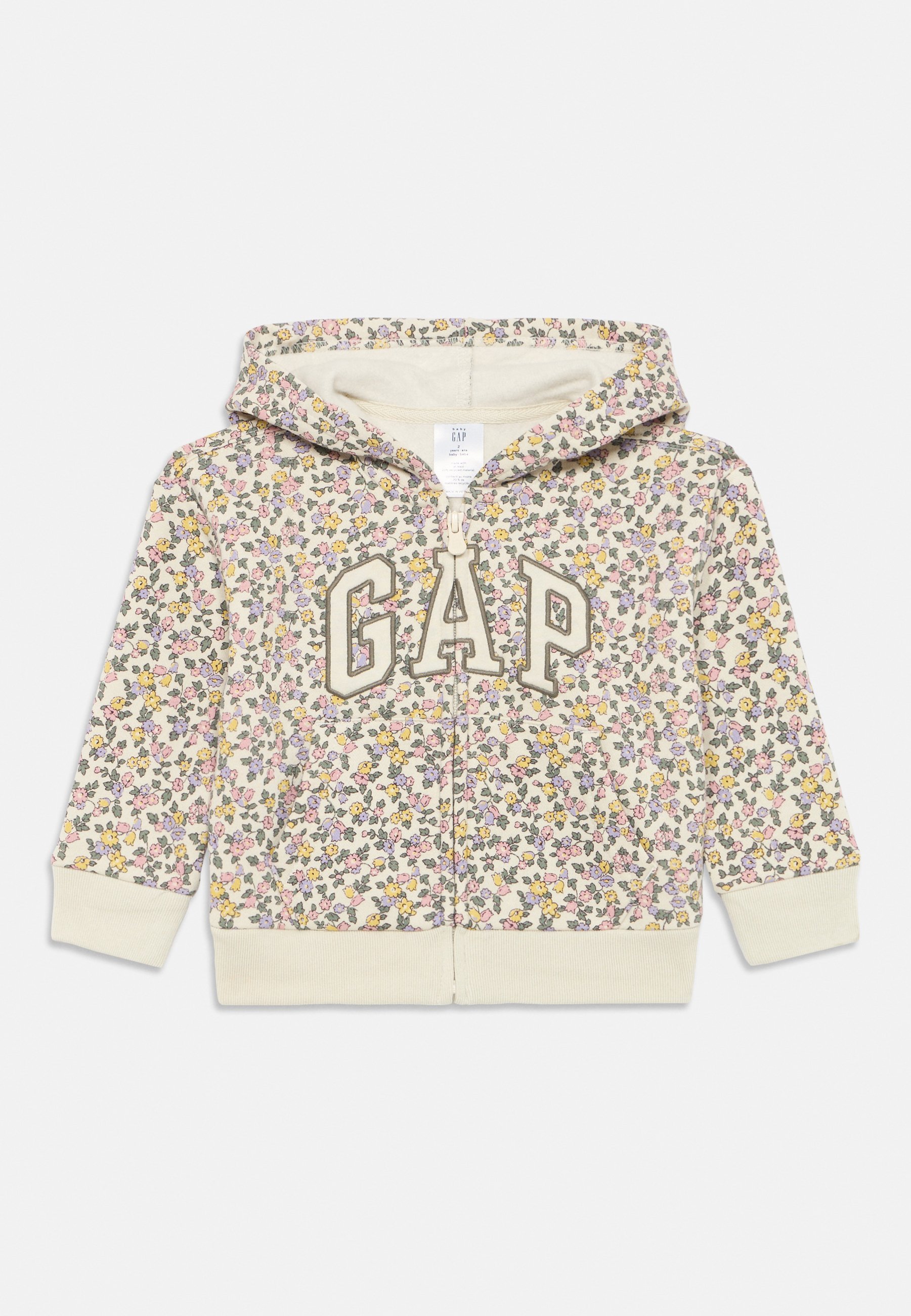 GAP LOGO PEUTERSHIRT VOOR MEISJES - Trui met rits - zand/meerkleurig
