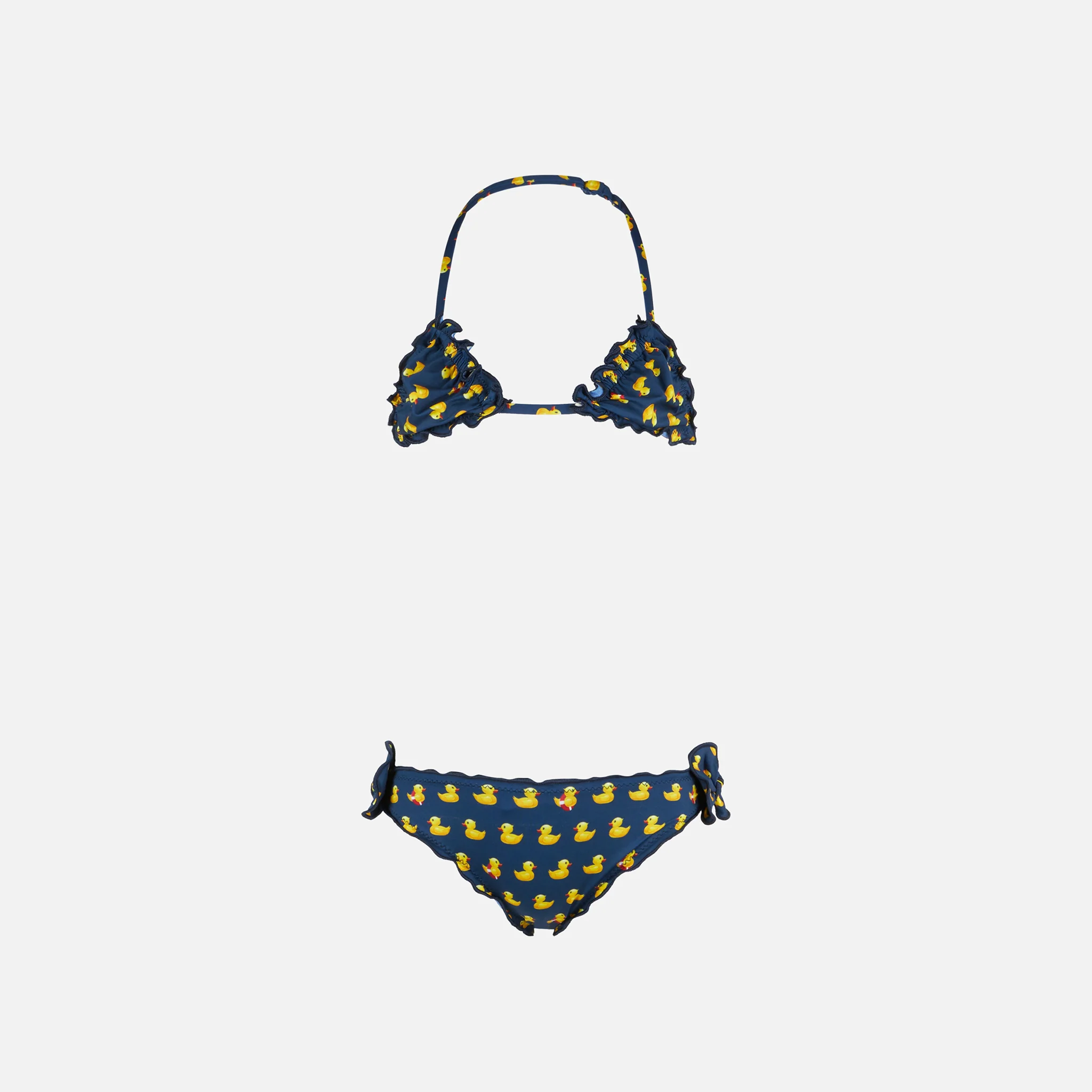Bikini triangular para niña con estampado