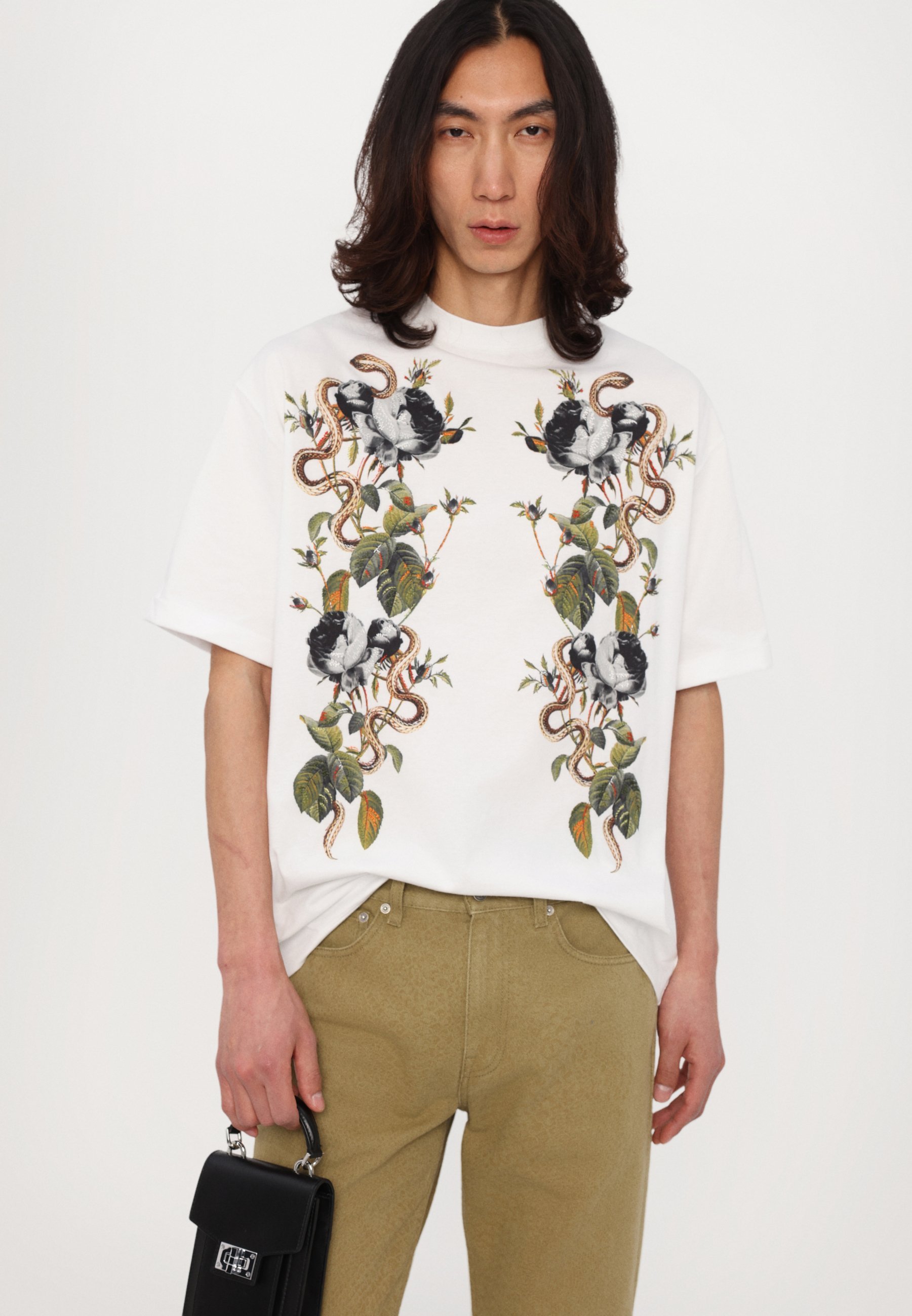 Roberto Cavalli COLORED PYTHON - Jeans met relaxte pasvorm - kaki
