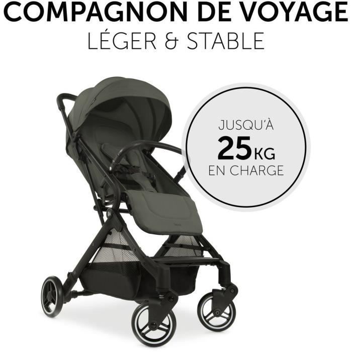 HAUCK - Poussette compacte - TRAVEL N CARE - 4 roues - Pliage à 1 main - Olive
