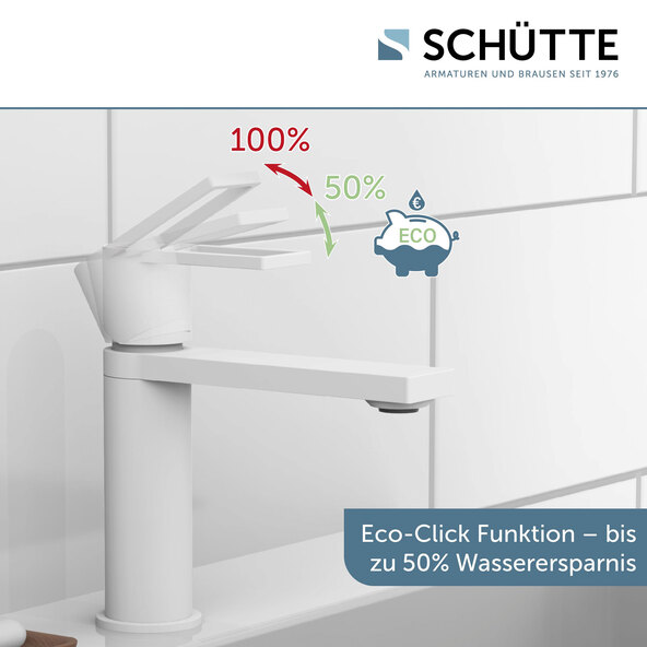 MANHATTAN washbasin tap, matte white