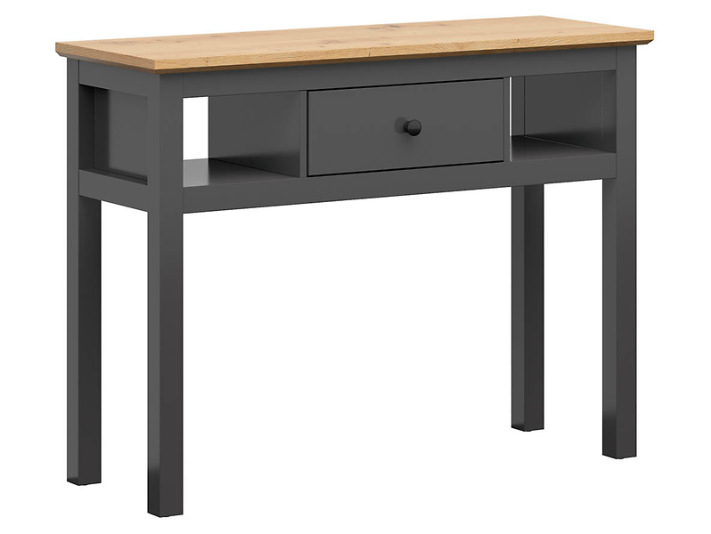 Toaletka Hesen 114 cm z szufladą i 2 półkami grafitowa