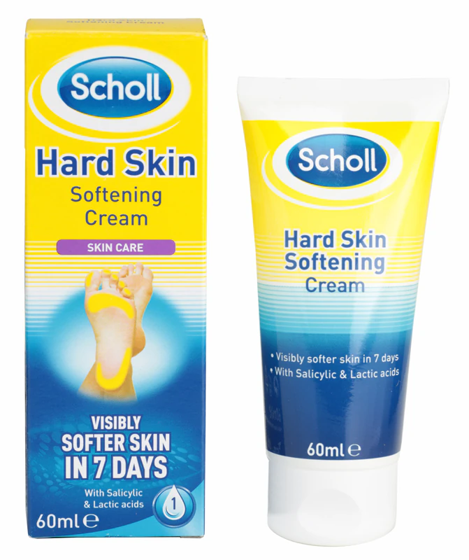 Scholl Foot Cream Hard Skin -yövoide, joka pehmentää kovettunutta ihoa