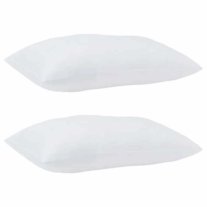 vidaXL Juego de edredón para todas las estaciones con almohada, 2 piezas, microfibra blanca, ropa de cama de lujo, diseño rectangular moderno, 3376524