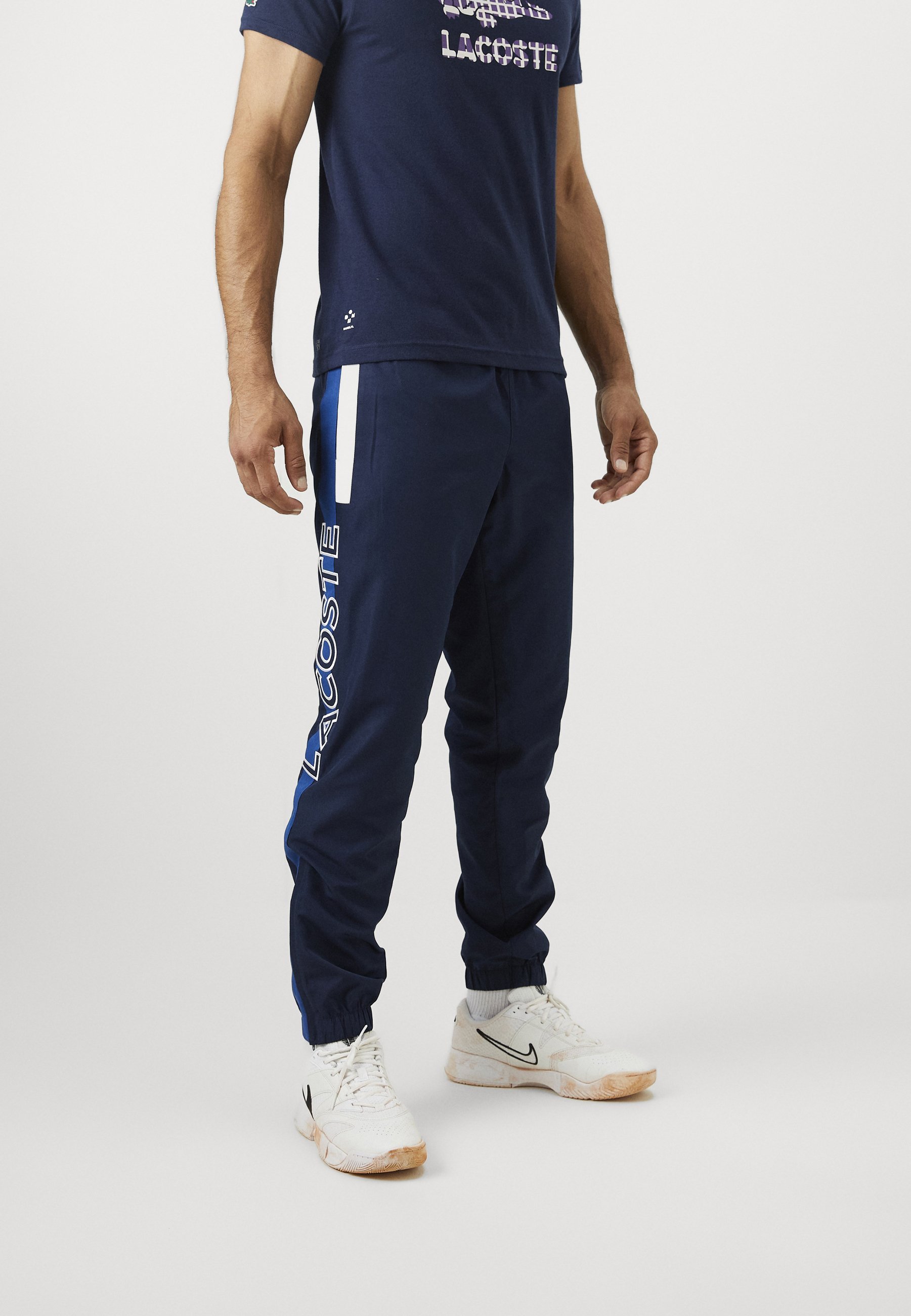 Lacoste Sport TENNIS PANT BLOCK - Trainingsbroek - marineblauw/Frans blauw