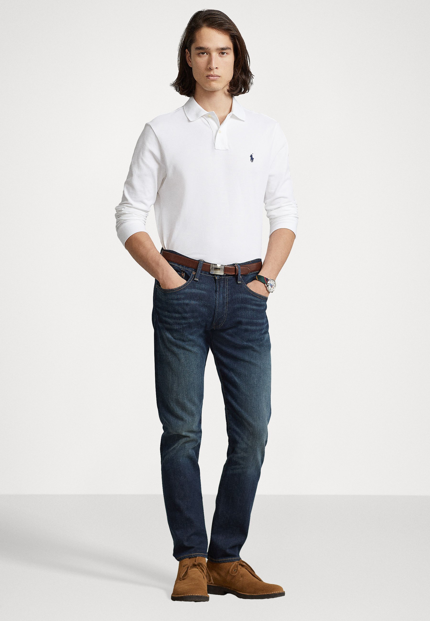 Polo Ralph Lauren MANCHES LONGUES - Haut à manches longues - blanc