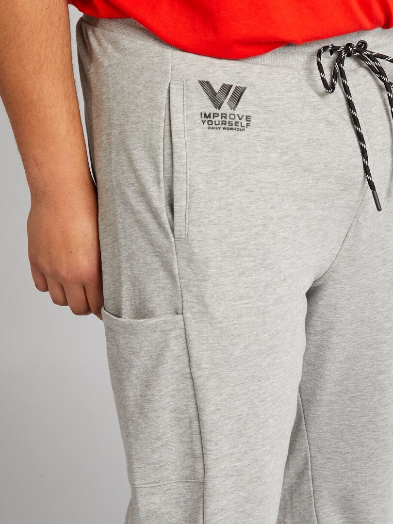 Calça de moletom French Terry - CINZA