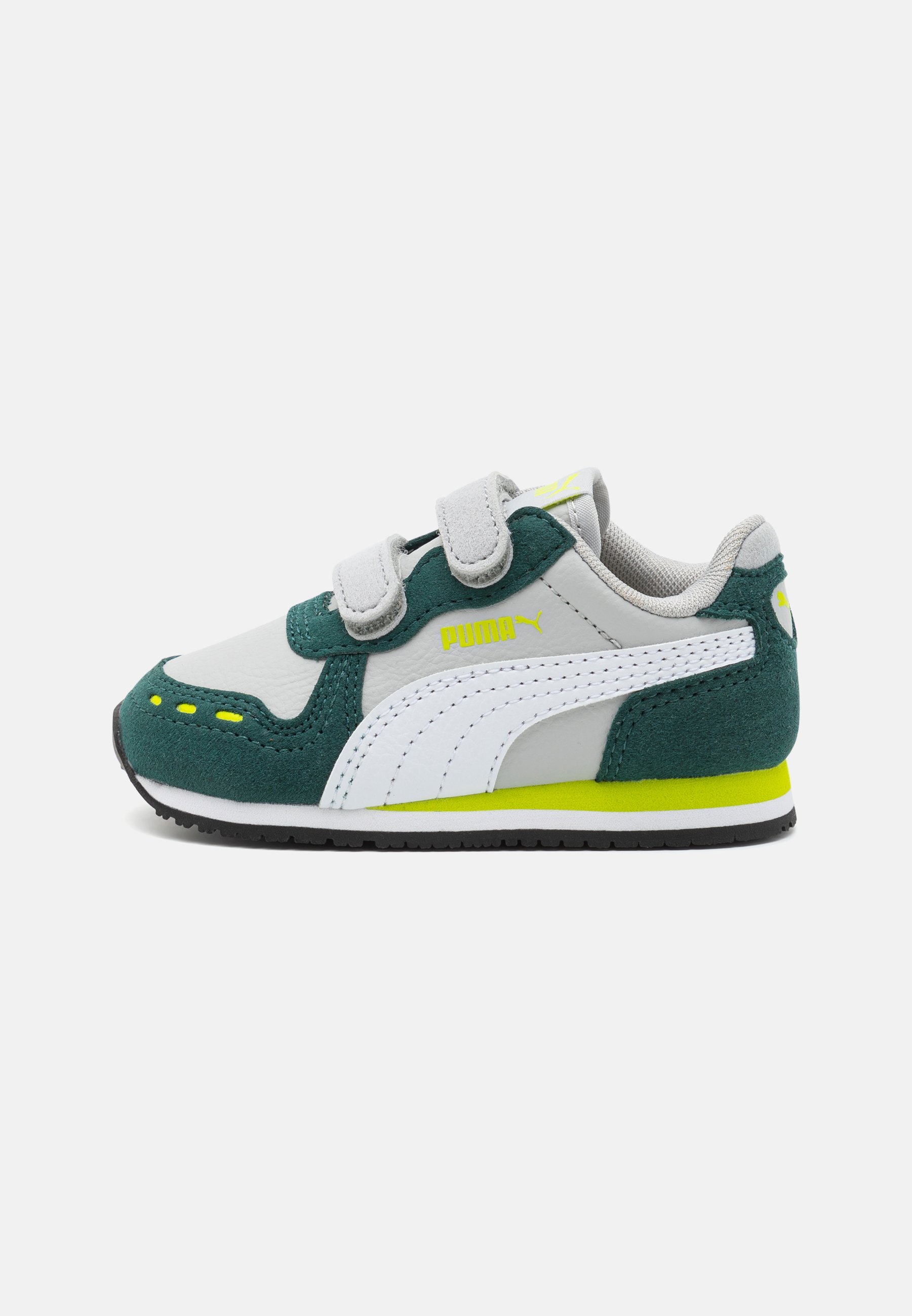 Puma CABANA RACER 20 UNISEX - Sneakers - coole lichtgrijze/witte/donkere mirte/limoengroene kleurstelling