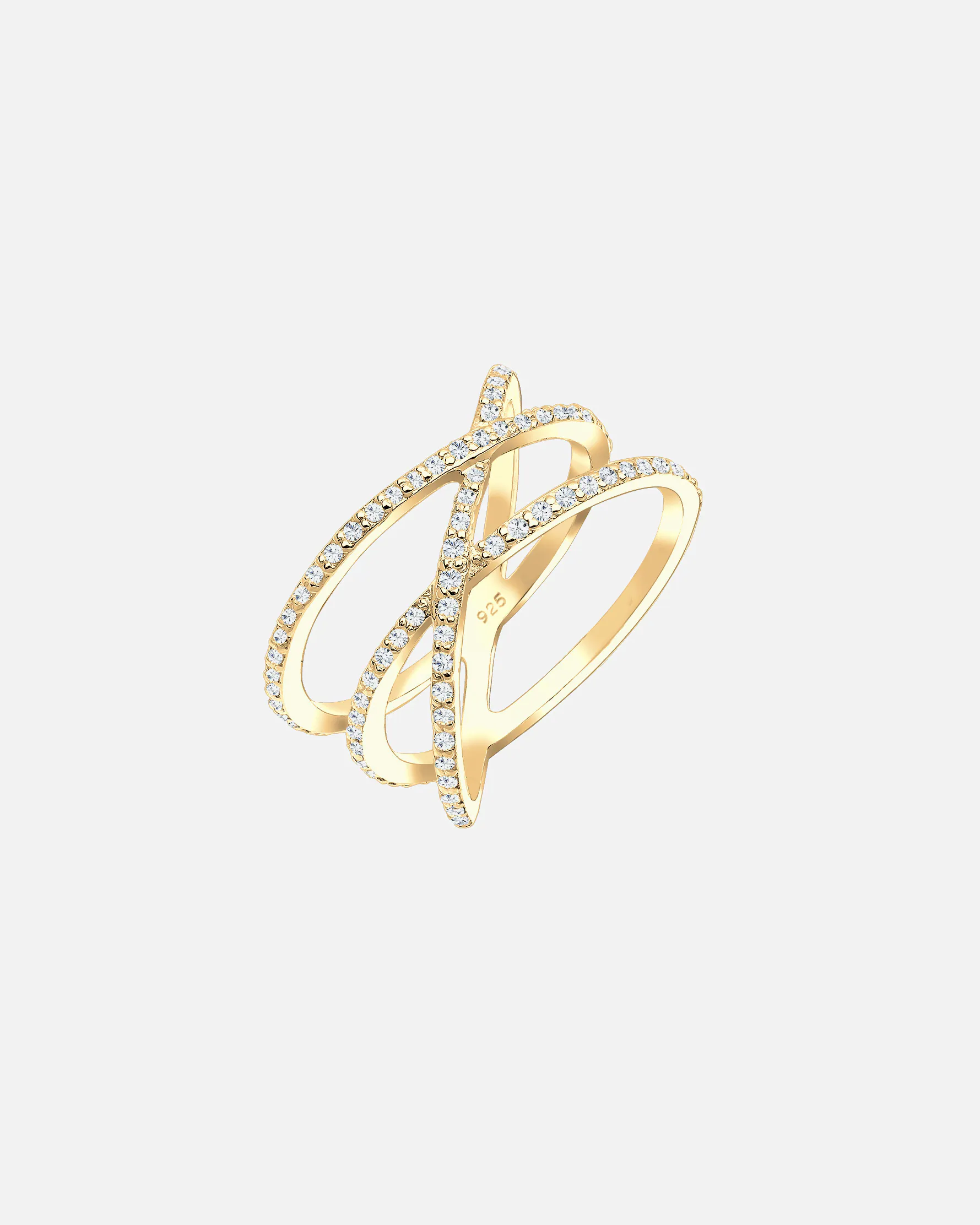 Elli 925 Sterling Silber Zirkonia Wickelring