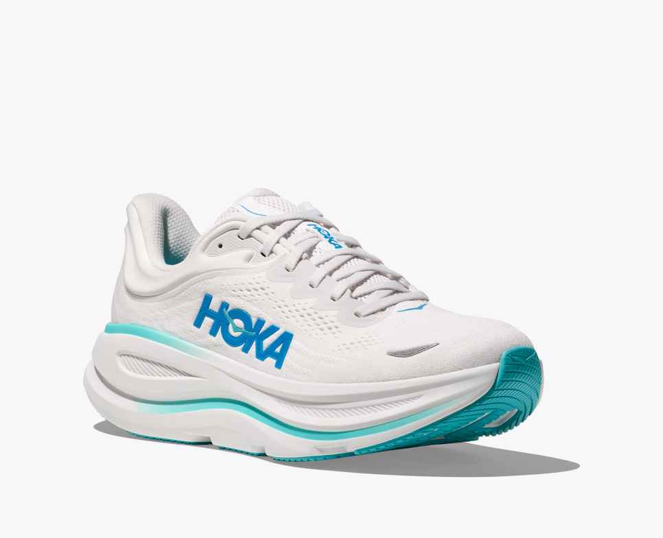 HOKA Bondi 9 Wit / Hoka Blauw