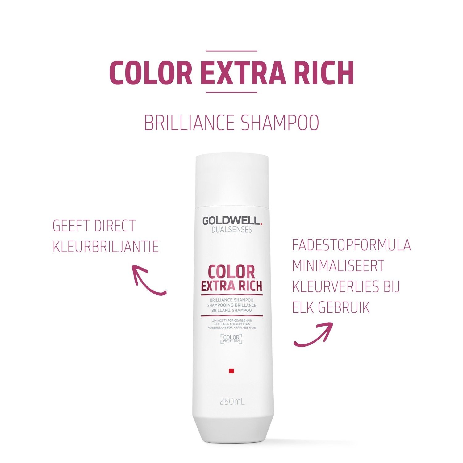 „Goldwell Dualsenses Extra Color“ šampūnas dažytiems plaukams, 100 ml