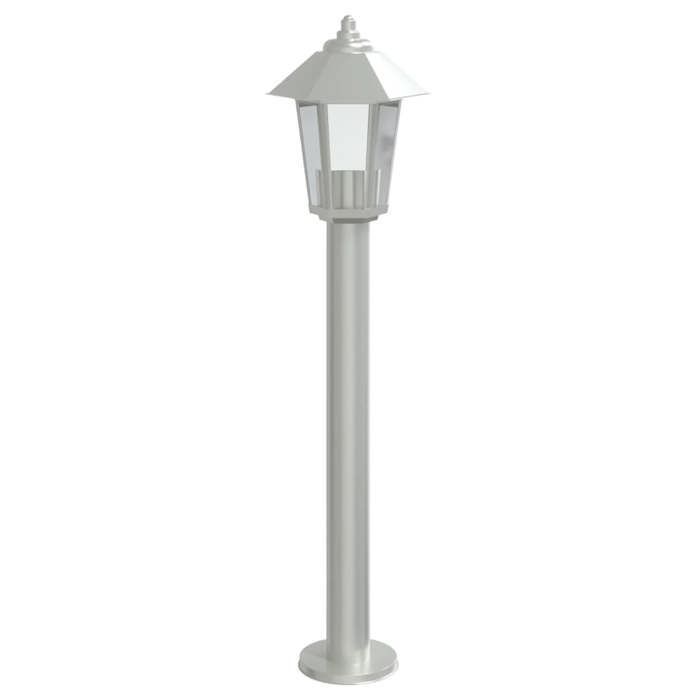 vidaXL Silver Outdoor Floor Lamp 80 cm Stainless Steel, Outdoor Ground Lighting, Garden Ground Lighting, 4006381