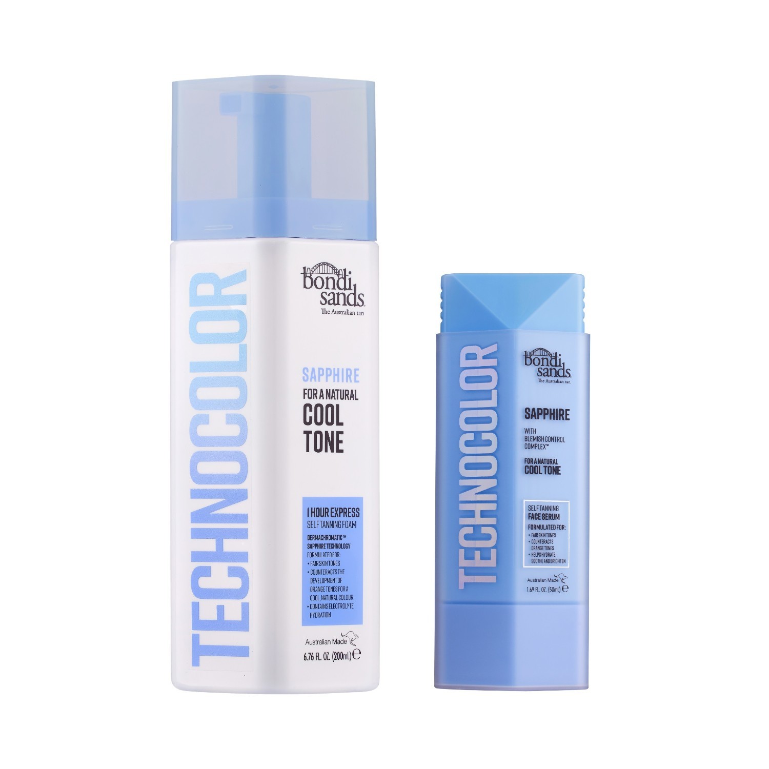 Bondi Sands savaiminio įdegio „Technocolor“ veido serumas „Sapphire“ – 50 ml