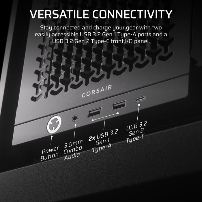 Case per PC - CORSAIR - Serie FRAME 4000D - Mid-Tower - Nero