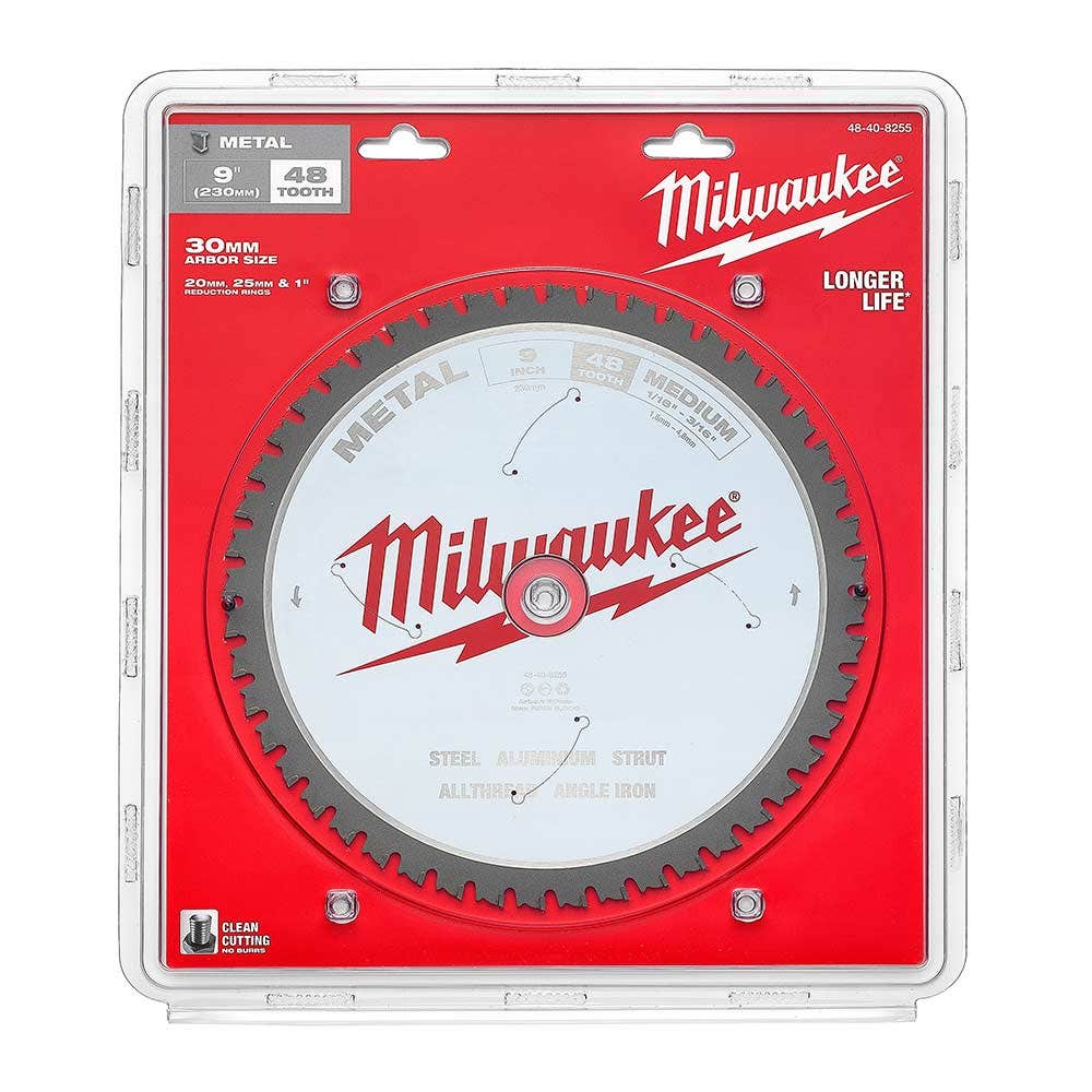 MILWAUKEE 230 mm-es 48 fogú TCT fém körfűrész, közepes 48408255