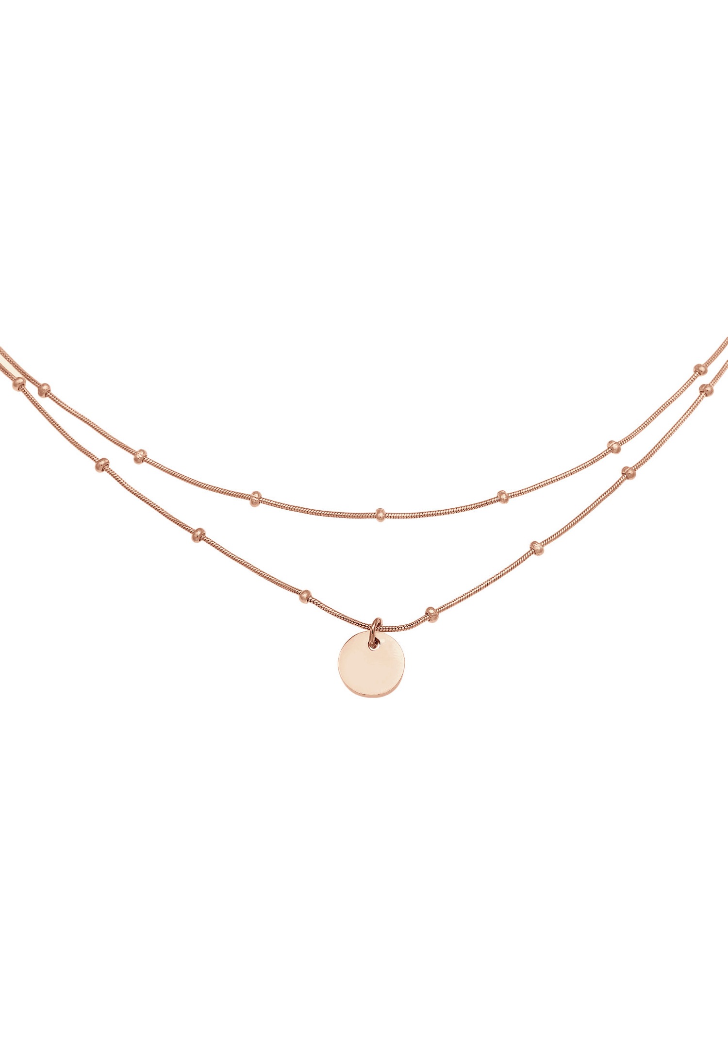 Elli Femmes Choker Boule Couches Plaquette Pendentif Basique en Argent Sterling 925