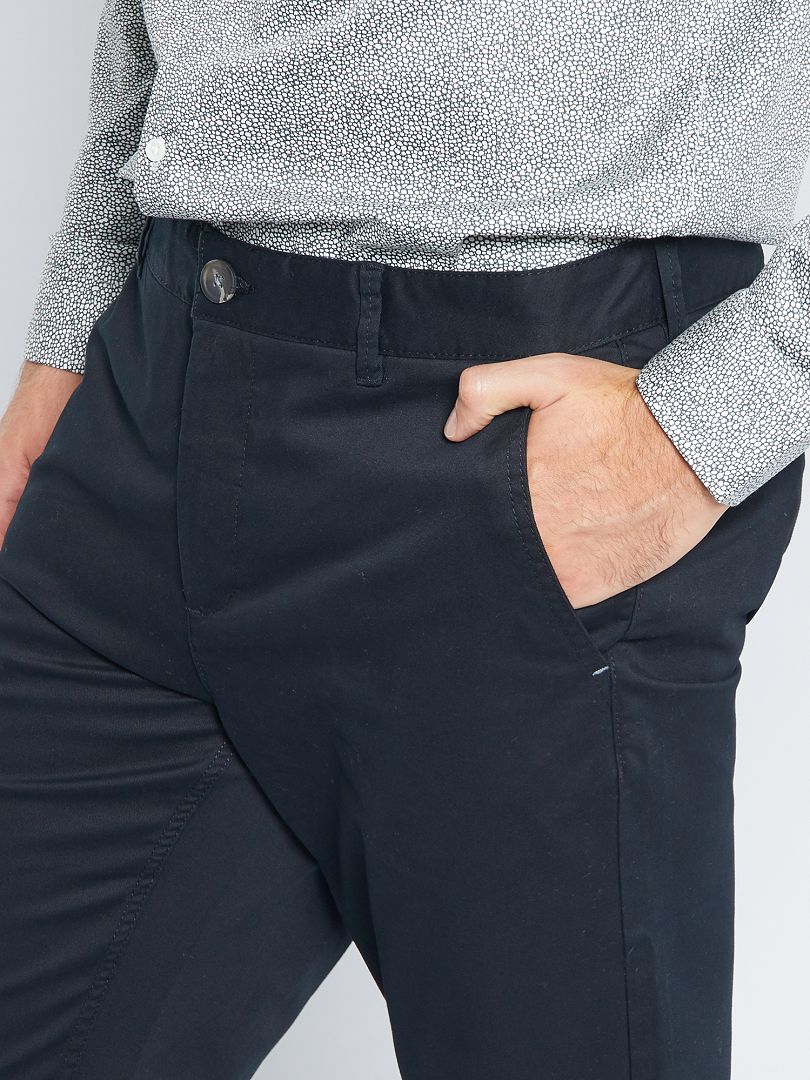 Pantalones chinos ajustados L38 +195 cm - Negro