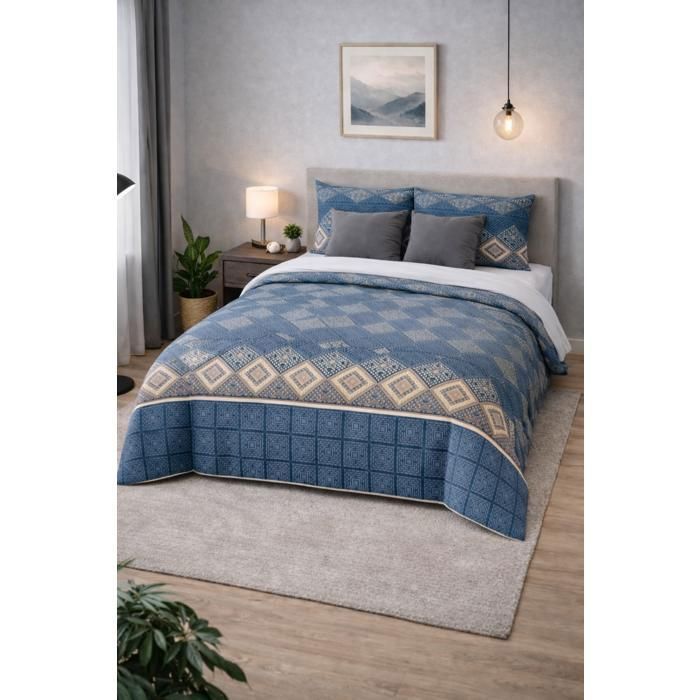 Edredón estampado a una cara - MORTREUX - MORTREUX - 240 x 260 cm - 200 g/m² - Ultraligero