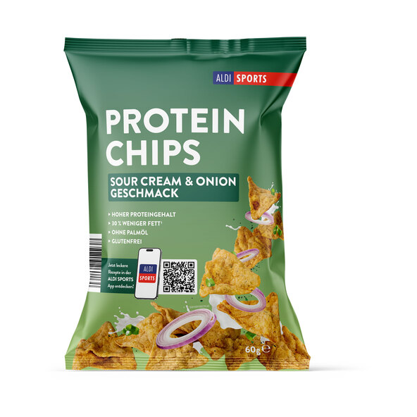 Chipsuri proteice cu smântână și paprika, set de 12 bucăți (12 x 60 g = 720 g)