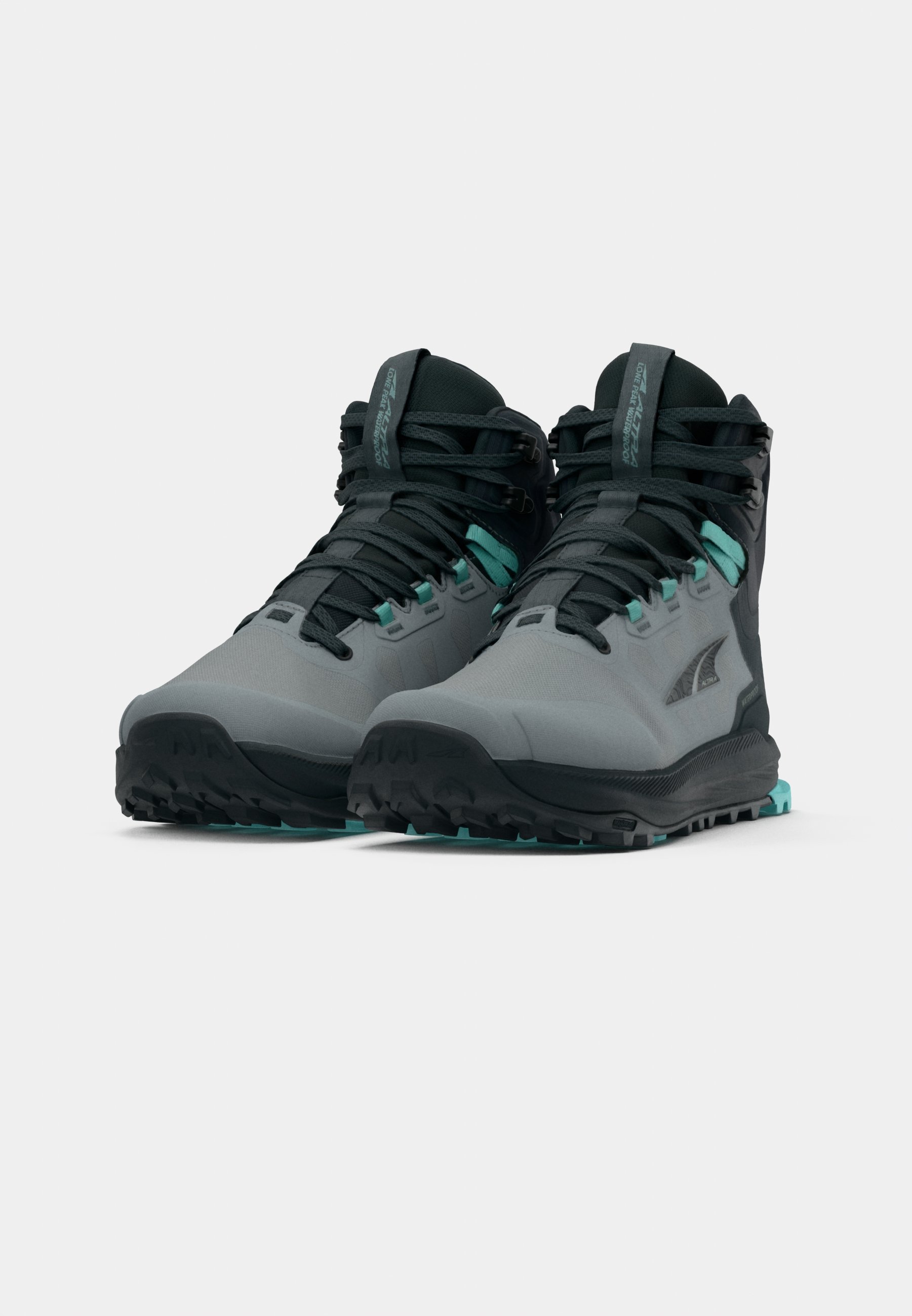 Altra LONE PEAK 9 WATERPROOF MID - Turistické topánky - čierna/sivá