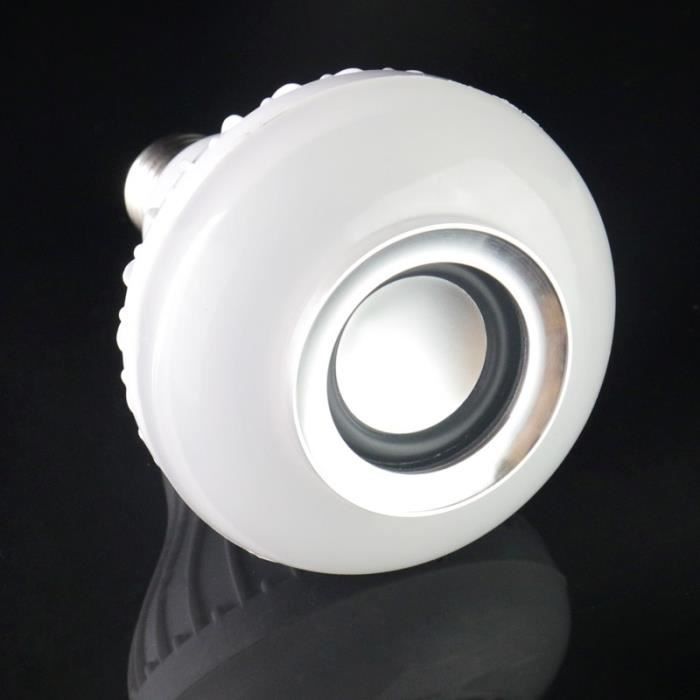 Intelligente Glühbirne mit Bluetooth-Lautsprecher, E27-Fassung, RGB-LED-Lampe mit Fernbedienung, blau