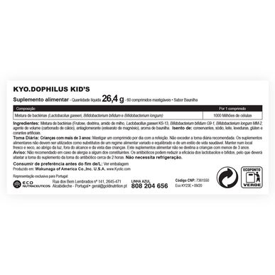 Kyolic Kids Kyo Dophilus pureskeltavat kapselit 60 kapselia
