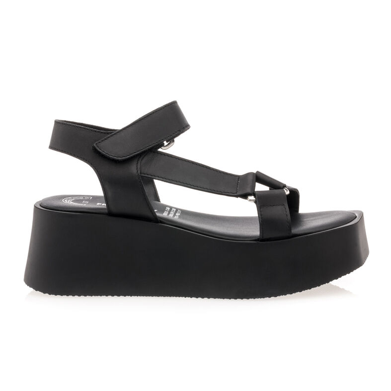 Sandalias negras para mujer / Zapatos de punta abierta