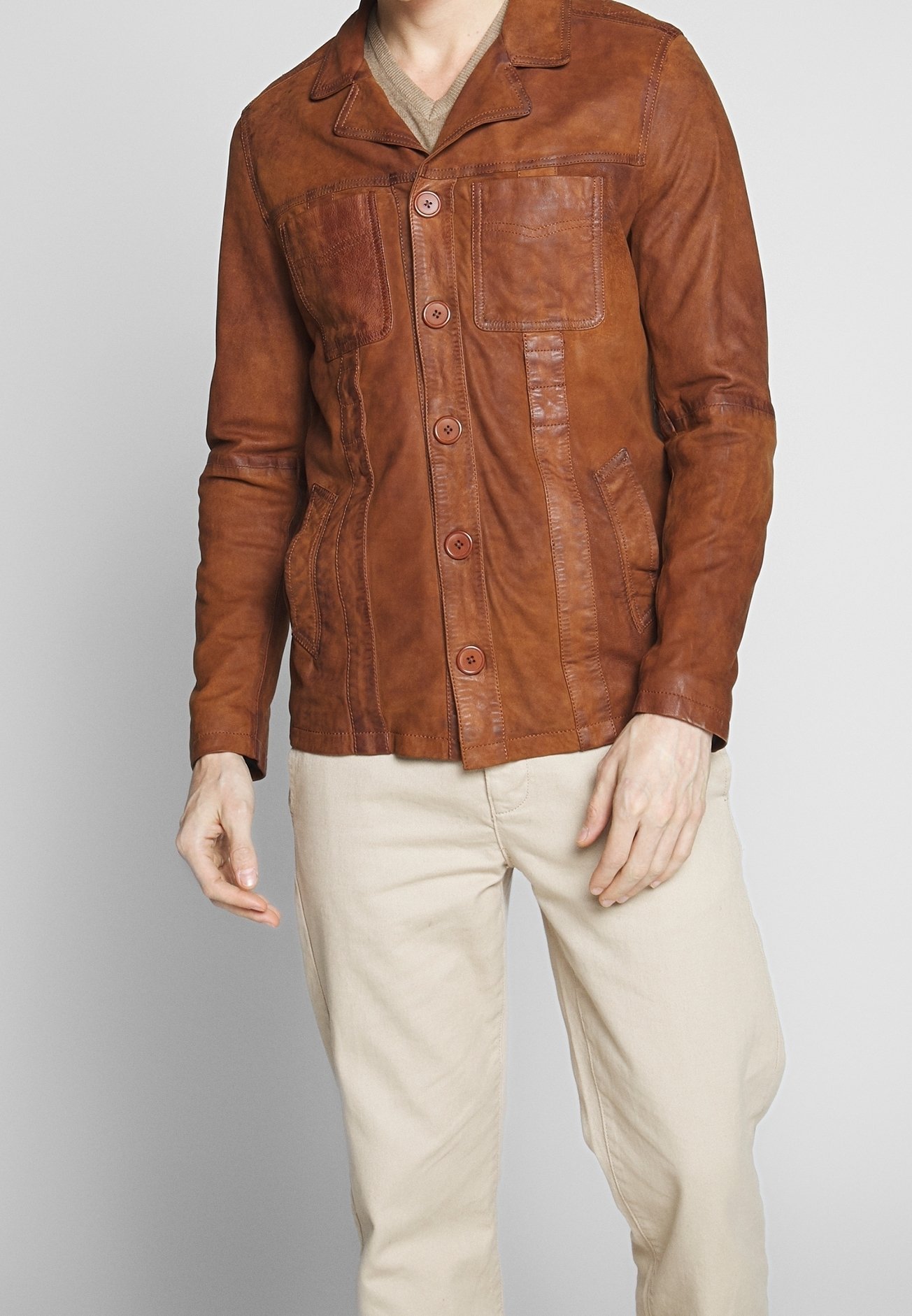 Giacca in pelle Oakwood - marrone