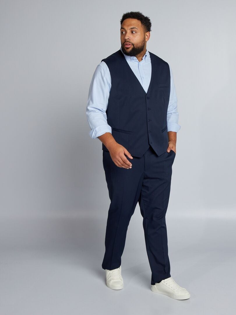 Slim-fit pakvest - Blauw