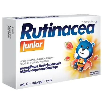 Rutinacea Junior, Wsparcie odporności dla dzieci od 3. roku życia, Tabletki do ssania