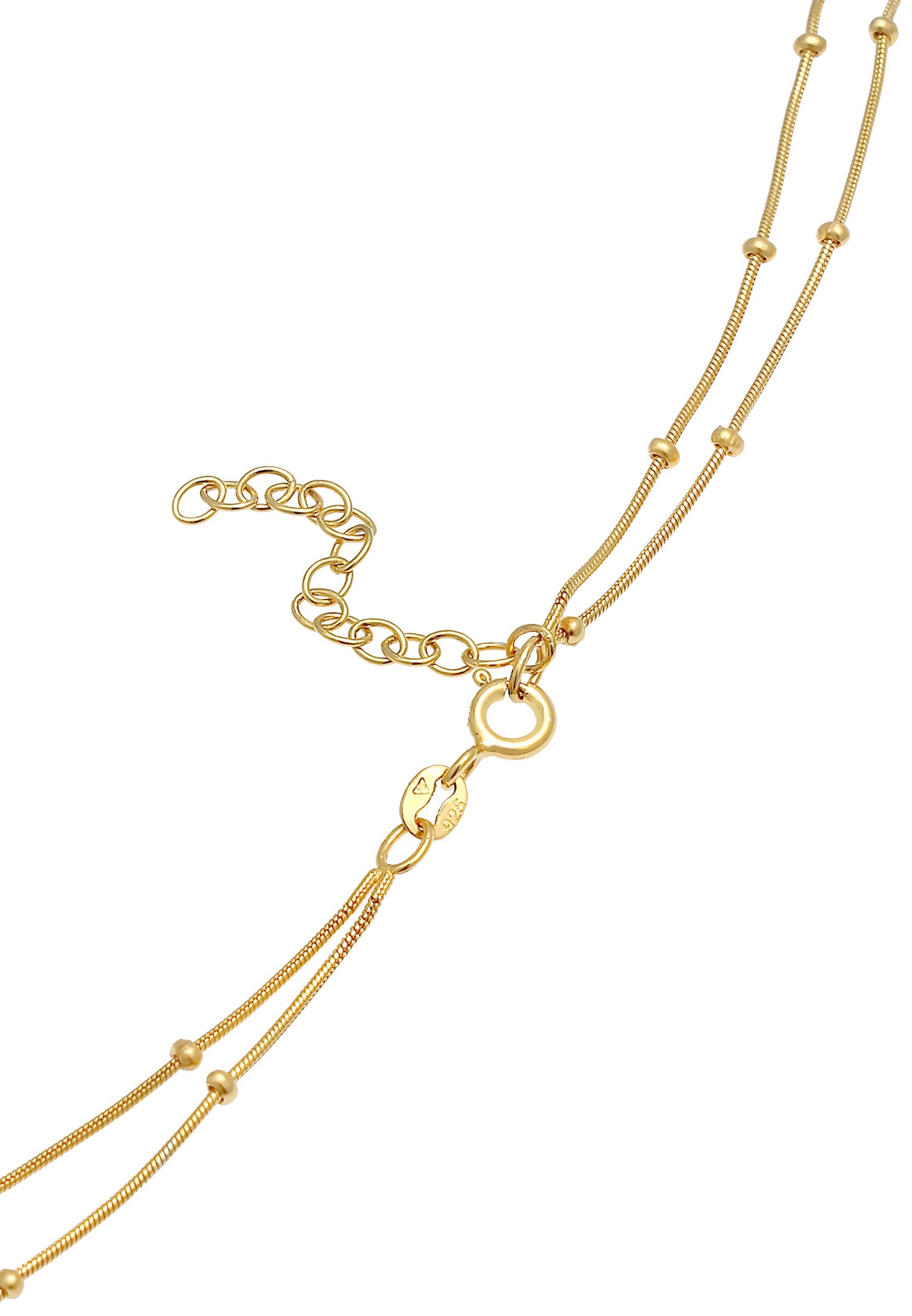 Elli Femmes Choker Boule Couches Plaquette Pendentif Basique en Argent Sterling 925