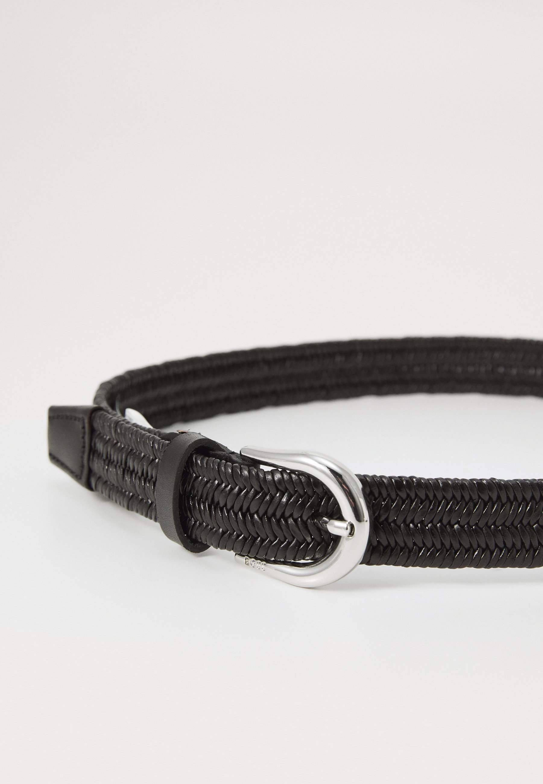 BOSS CAROL - Gevlochten riem - zwart