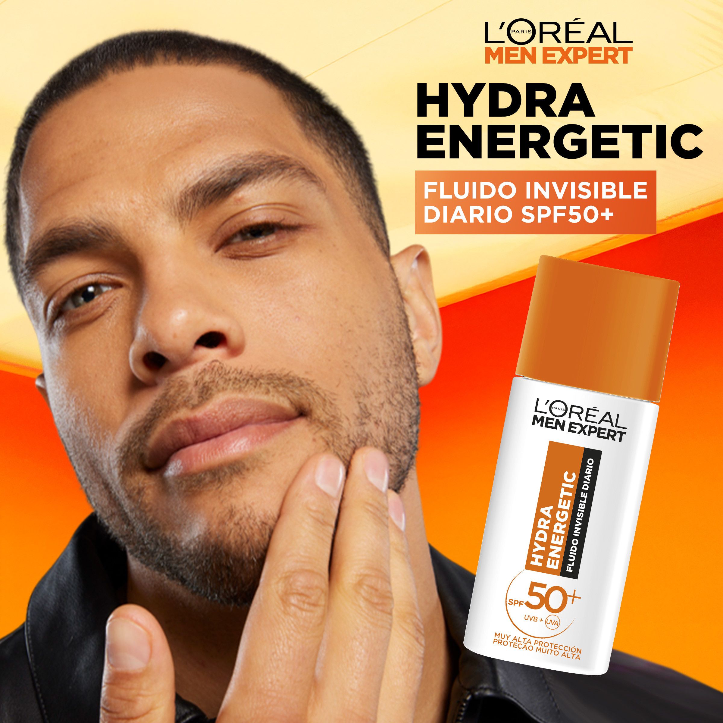 Men Expert Hydra Energetic дневни невидљиви флуид SPF 50 Хидратантне креме за мушкарце