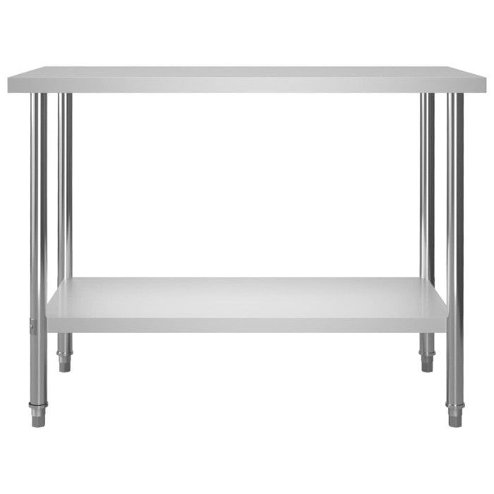 vidaXL Table de travail de cuisine 120x60x85 cm Acier inoxydable 51190