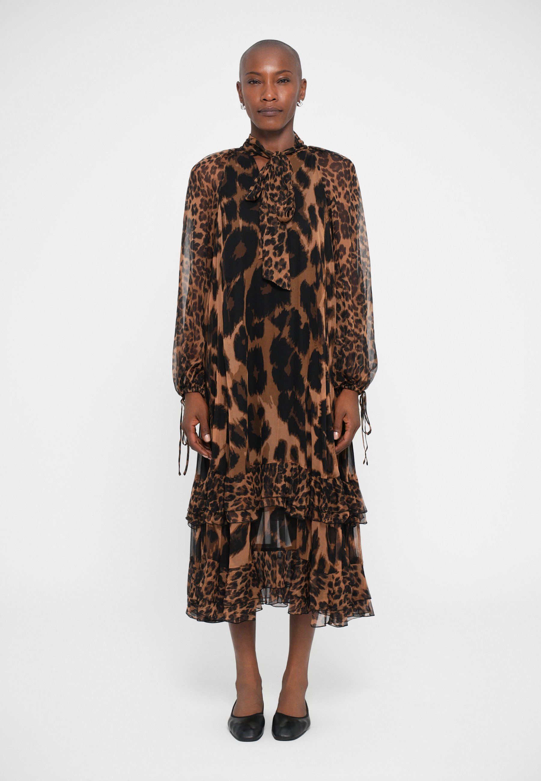 Diane von Furstenberg NADINE JURK - Maxi-jurk - sneeuwluipaard/grote tabak