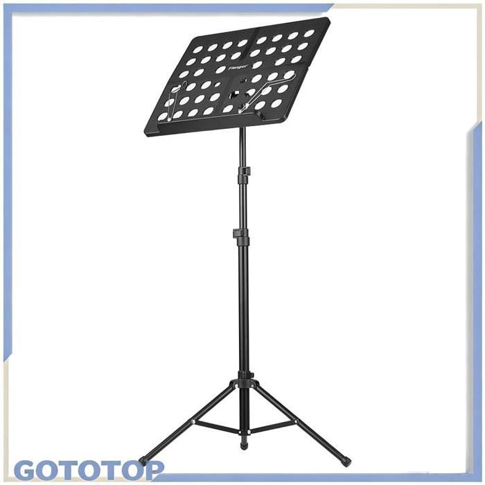 GOTOTOP Trépied de partition de musique Trépied pour Partitions de Musique pour Lecteurs de Musique, instruments piano Noir
