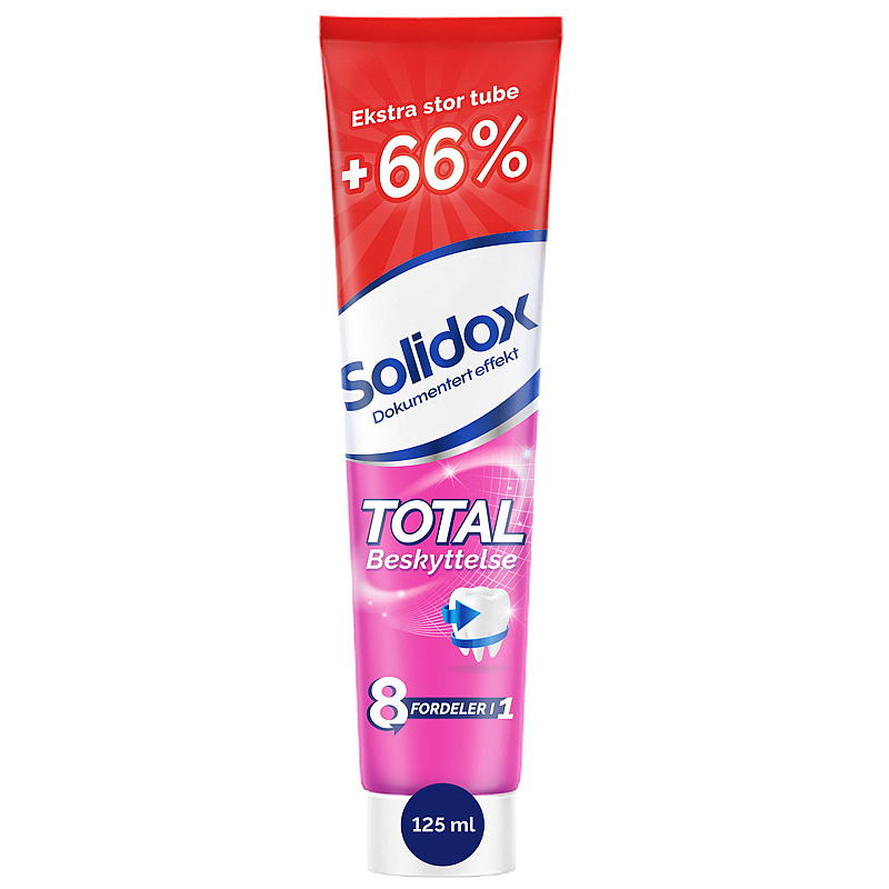 Solidox Tandpasta 125 ml Total Beskyttelse Solidox