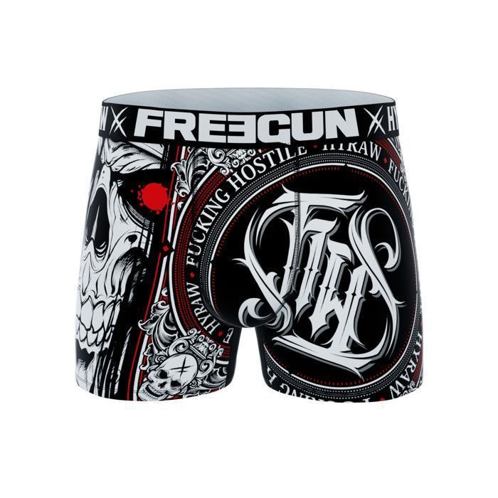 Freegun HYRAW Men's Boxer Shorts, Men's Underwear - Black (Pack of 4)